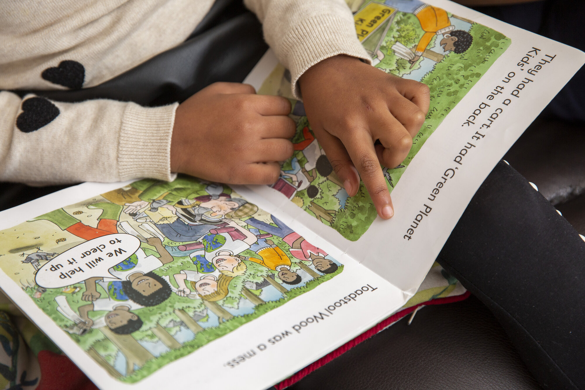 Child engaging with sensory activities